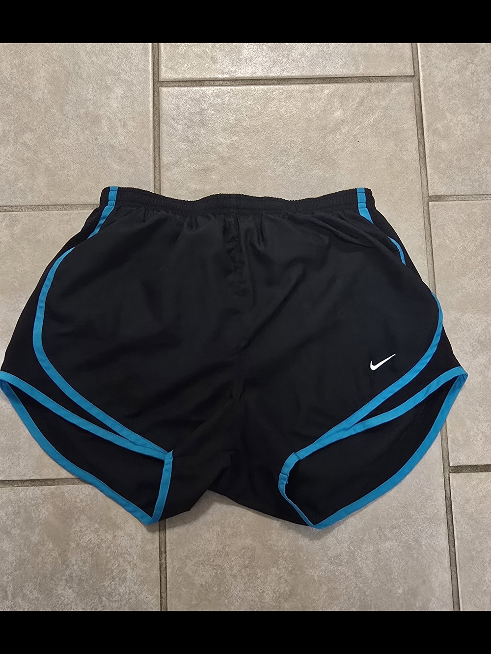 Nike Black Shorts with Bright Blue Trim